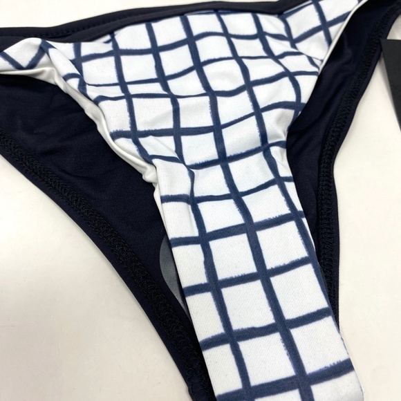 Tavik Womens Antic Moderate Swim Bottom ONLY in Grid Blue Black White La… - Picture 3 of 8